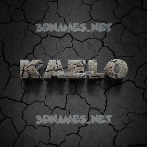 kaelo in Cracked Stone style - 3D name wallpaper