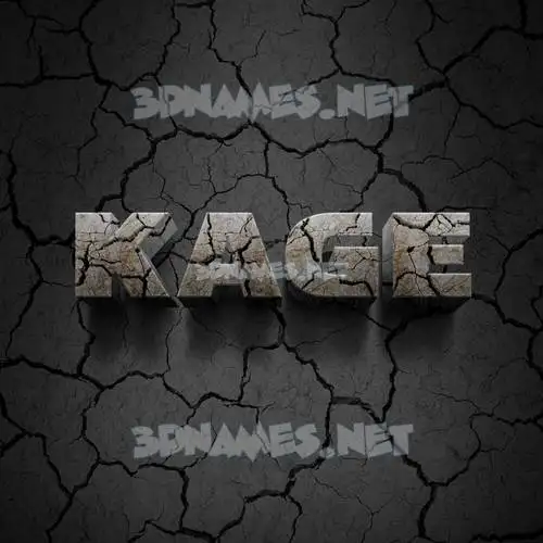 kage in Cracked Stone style - 3D name wallpaper kage in Cracked Stone style - 3D name wallpaper