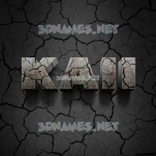 kaii in Cracked Stone style - 3D name wallpaper kaii in Cracked Stone style - 3D name wallpaper