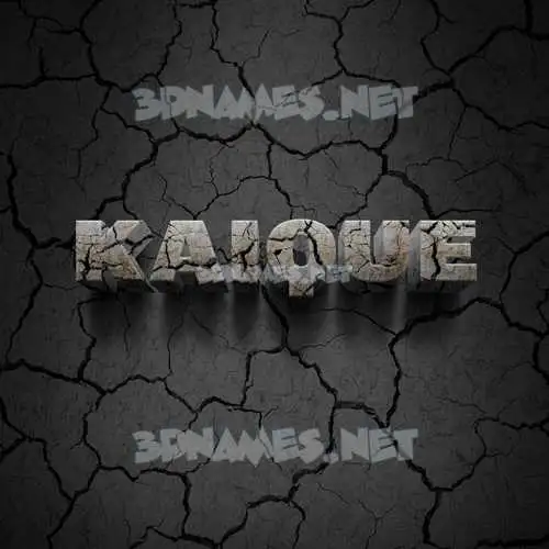kaique in Cracked Stone style - 3D name wallpaper