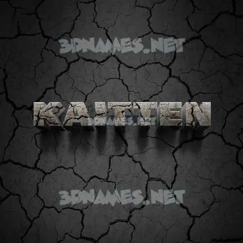 kaitten in Cracked Stone style - 3D name wallpaper