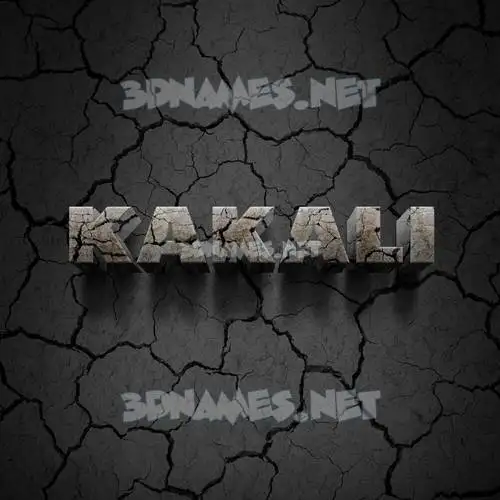 kakali in Cracked Stone style - 3D name wallpaper