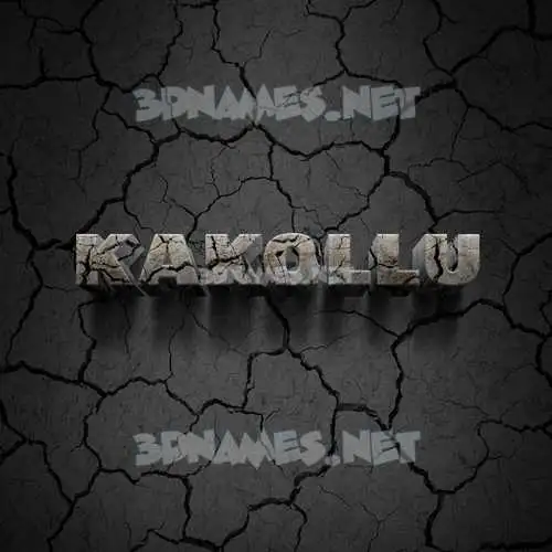 kakollu in Cracked Stone style - 3D name wallpaper kakollu in Cracked Stone style - 3D name wallpaper