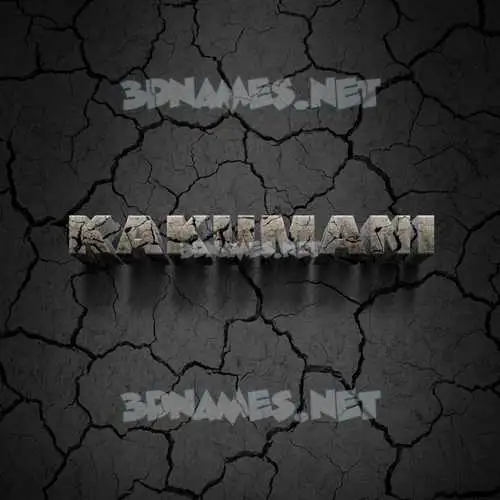 kakumani in Cracked Stone style - 3D name wallpaper kakumani in Cracked Stone style - 3D name wallpaper