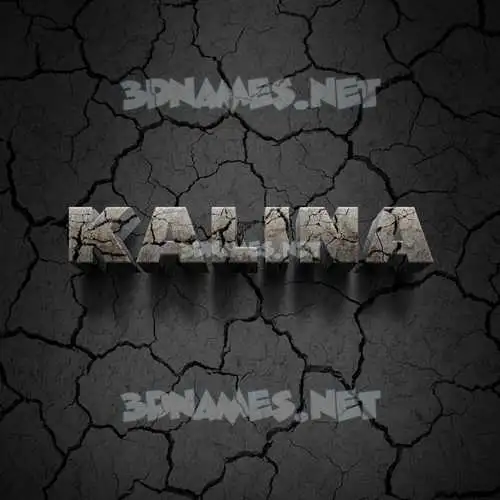 kalina in Cracked Stone style - 3D name wallpaper