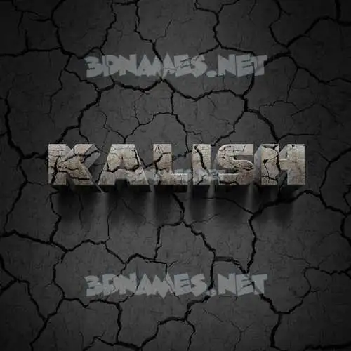 kalish in Cracked Stone style - 3D name wallpaper
