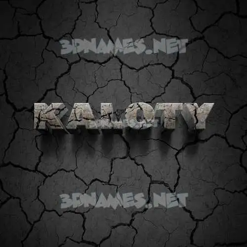 kaloty in Cracked Stone style - 3D name wallpaper kaloty in Cracked Stone style - 3D name wallpaper