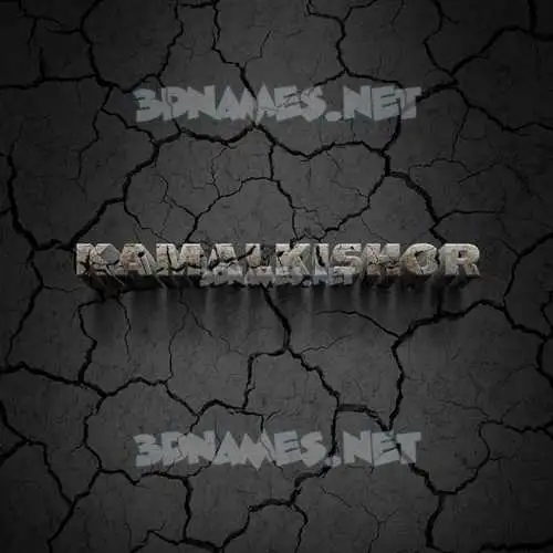 kamalkishor in Cracked Stone style - 3D name wallpaper