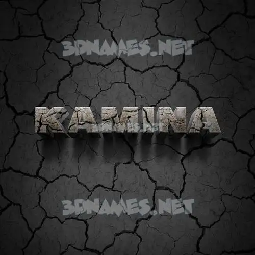 kamina in Cracked Stone style - 3D name wallpaper kamina in Cracked Stone style - 3D name wallpaper