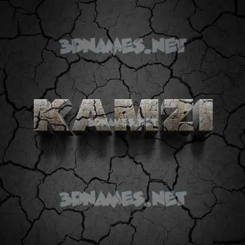kamzi in Cracked Stone style - 3D name wallpaper kamzi in Cracked Stone style - 3D name wallpaper