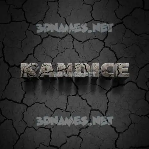 kandice in Cracked Stone style - 3D name wallpaper