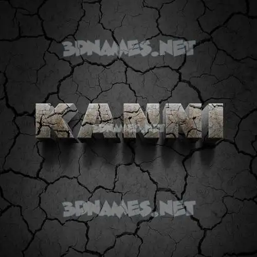 kanni in Cracked Stone style - 3D name wallpaper