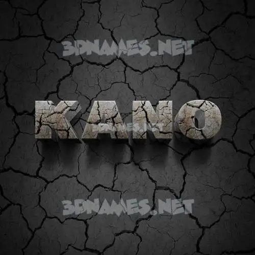 kano in Cracked Stone style - 3D name wallpaper kano in Cracked Stone style - 3D name wallpaper