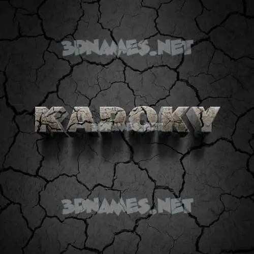 kapoky in Cracked Stone style - 3D name wallpaper kapoky in Cracked Stone style - 3D name wallpaper