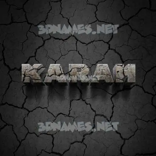 karah in Cracked Stone style - 3D name wallpaper karah in Cracked Stone style - 3D name wallpaper