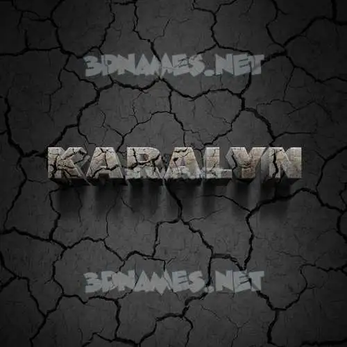 karalyn in Cracked Stone style - 3D name wallpaper karalyn in Cracked Stone style - 3D name wallpaper