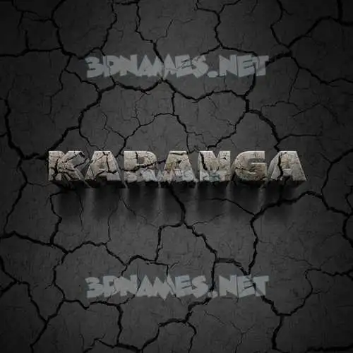 karanga in Cracked Stone style - 3D name wallpaper