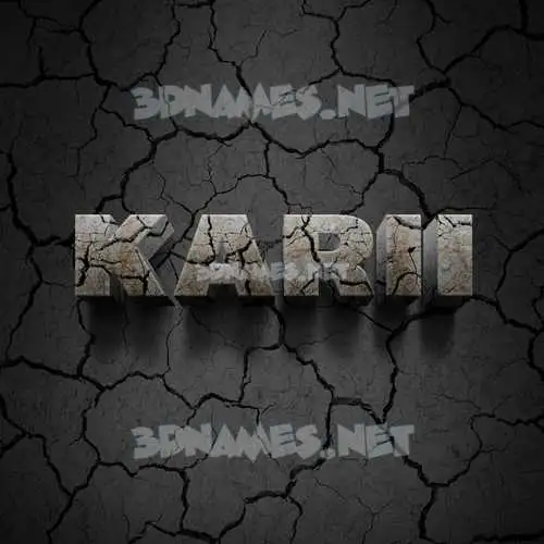 karii in Cracked Stone style - 3D name wallpaper karii in Cracked Stone style - 3D name wallpaper