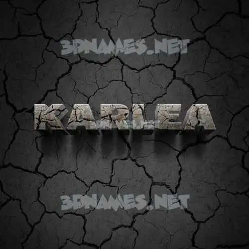 karlea in Cracked Stone style - 3D name wallpaper karlea in Cracked Stone style - 3D name wallpaper