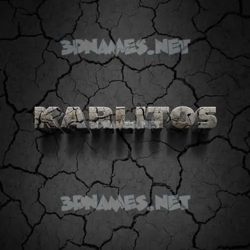 karlitos in Cracked Stone style - 3D name wallpaper karlitos in Cracked Stone style - 3D name wallpaper