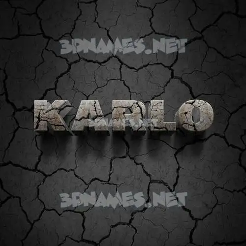 karlo in Cracked Stone style - 3D name wallpaper karlo in Cracked Stone style - 3D name wallpaper