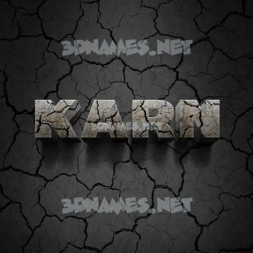 karn in Cracked Stone style - 3D name wallpaper karn in Cracked Stone style - 3D name wallpaper