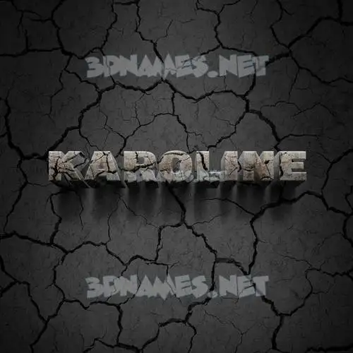 karoline in Cracked Stone style - 3D name wallpaper karoline in Cracked Stone style - 3D name wallpaper