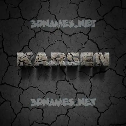 karsen in Cracked Stone style - 3D name wallpaper karsen in Cracked Stone style - 3D name wallpaper