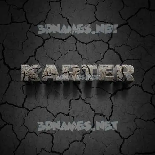 karter in Cracked Stone style - 3D name wallpaper karter in Cracked Stone style - 3D name wallpaper