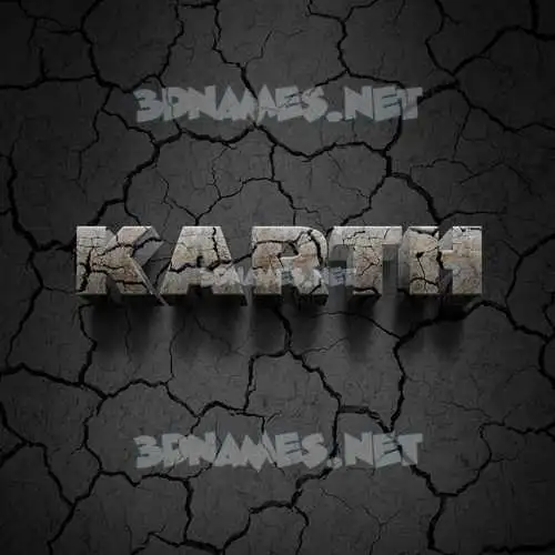 karth in Cracked Stone style - 3D name wallpaper