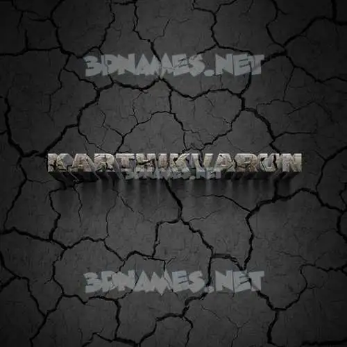 karthikvarun in Cracked Stone style - 3D name wallpaper karthikvarun in Cracked Stone style - 3D name wallpaper