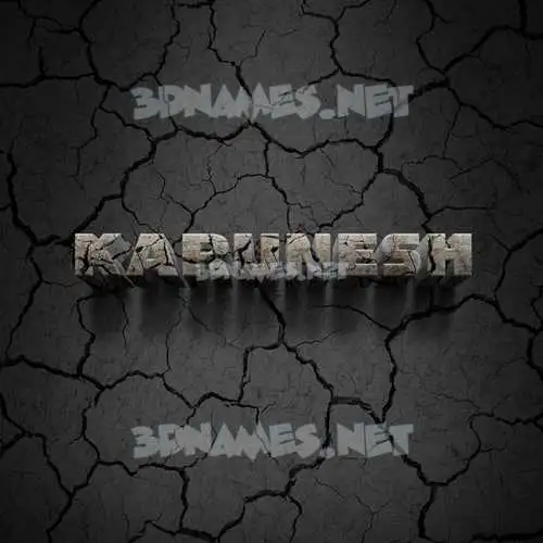 karunesh in Cracked Stone style - 3D name wallpaper