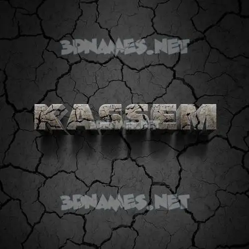 kassem in Cracked Stone style - 3D name wallpaper kassem in Cracked Stone style - 3D name wallpaper