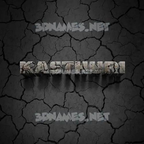 kasthuri in Cracked Stone style - 3D name wallpaper