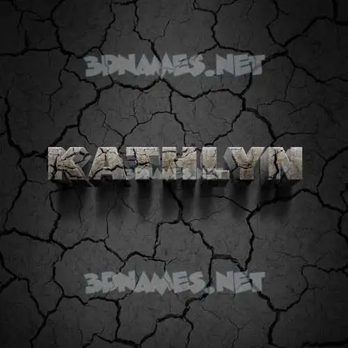kathlyn in Cracked Stone style - 3D name wallpaper