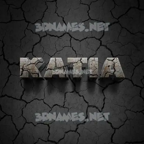katia in Cracked Stone style - 3D name wallpaper katia in Cracked Stone style - 3D name wallpaper