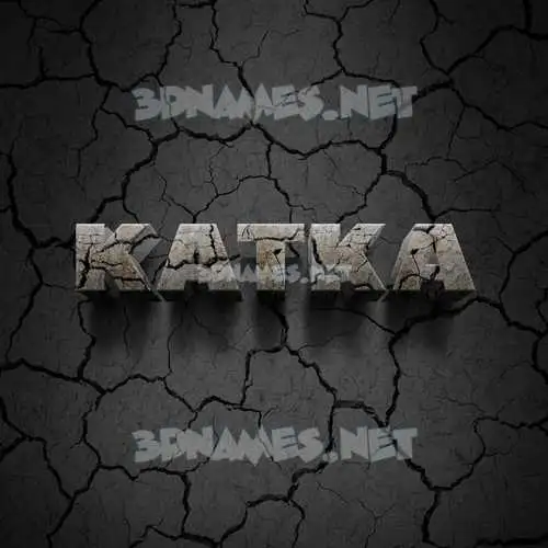 katka in Cracked Stone style - 3D name wallpaper katka in Cracked Stone style - 3D name wallpaper