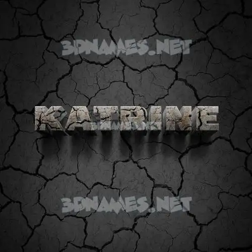 katrine in Cracked Stone style - 3D name wallpaper