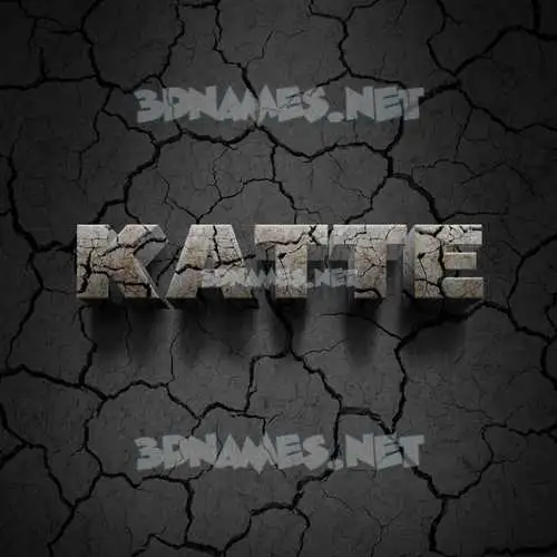 katte in Cracked Stone style - 3D name wallpaper katte in Cracked Stone style - 3D name wallpaper