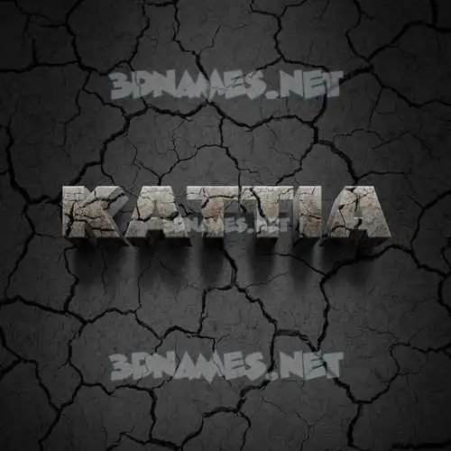 kattia in Cracked Stone style - 3D name wallpaper kattia in Cracked Stone style - 3D name wallpaper