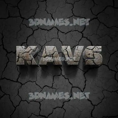 kavs in Cracked Stone style - 3D name wallpaper kavs in Cracked Stone style - 3D name wallpaper