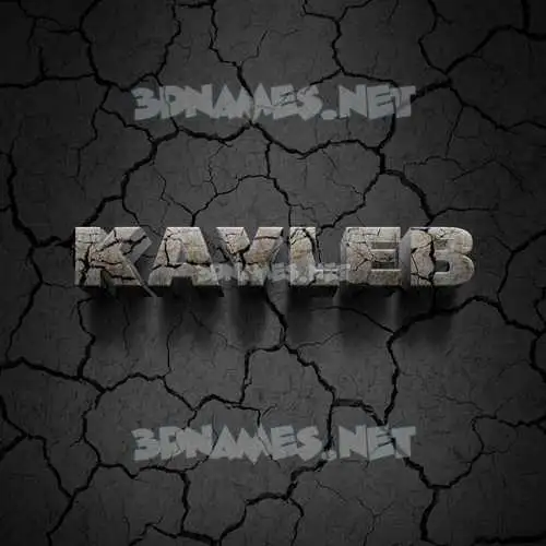 kayleb in Cracked Stone style - 3D name wallpaper