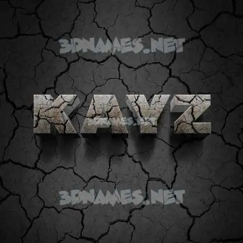 kayz in Cracked Stone style - 3D name wallpaper kayz in Cracked Stone style - 3D name wallpaper
