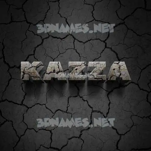 kazza in Cracked Stone style - 3D name wallpaper kazza in Cracked Stone style - 3D name wallpaper