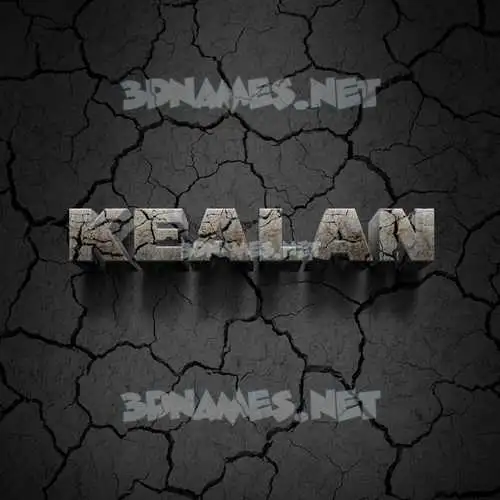 kealan in Cracked Stone style - 3D name wallpaper