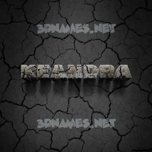 keandra in Cracked Stone style - 3D name wallpaper keandra in Cracked Stone style - 3D name wallpaper
