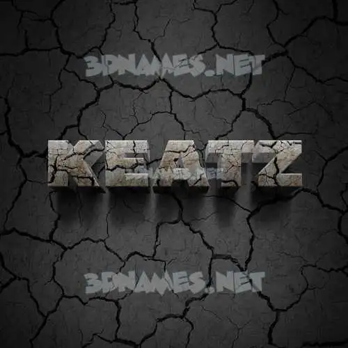 keatz in Cracked Stone style - 3D name wallpaper keatz in Cracked Stone style - 3D name wallpaper