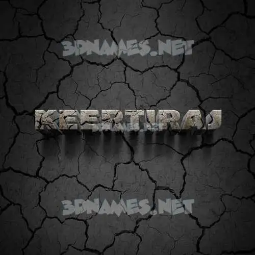 keertiraj in Cracked Stone style - 3D name wallpaper