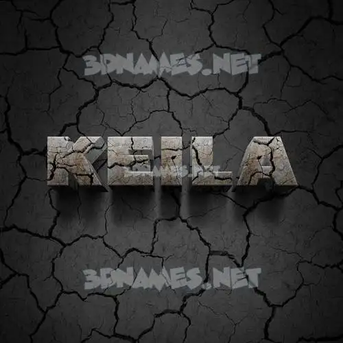 keila in Cracked Stone style - 3D name wallpaper