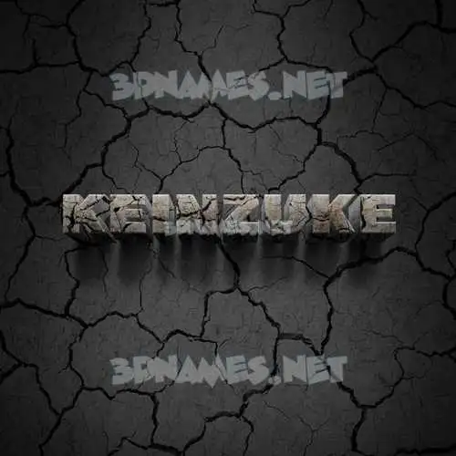 keinzuke in Cracked Stone style - 3D name wallpaper